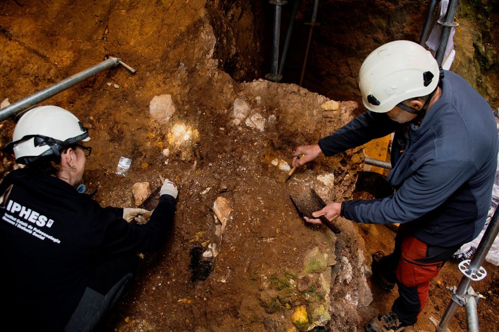 u200bScientists working in the Sima del Elefante cave complex in the Sierra de Atapuerca