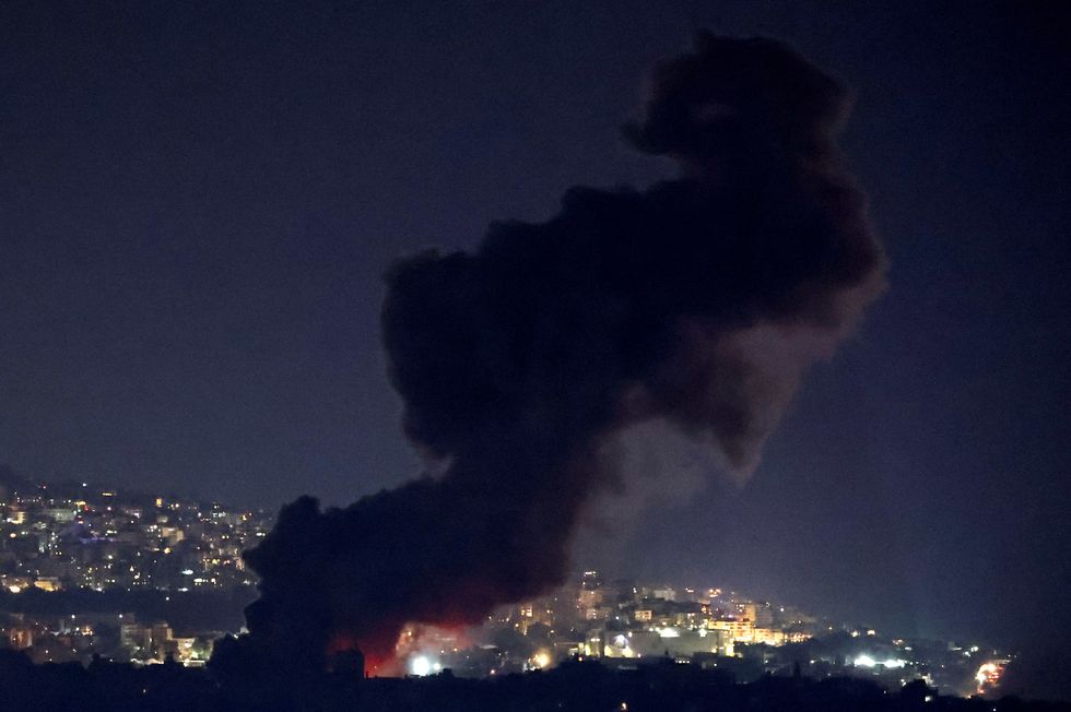 u200bSmoke rises over Beirut's southern suburbs after a strike