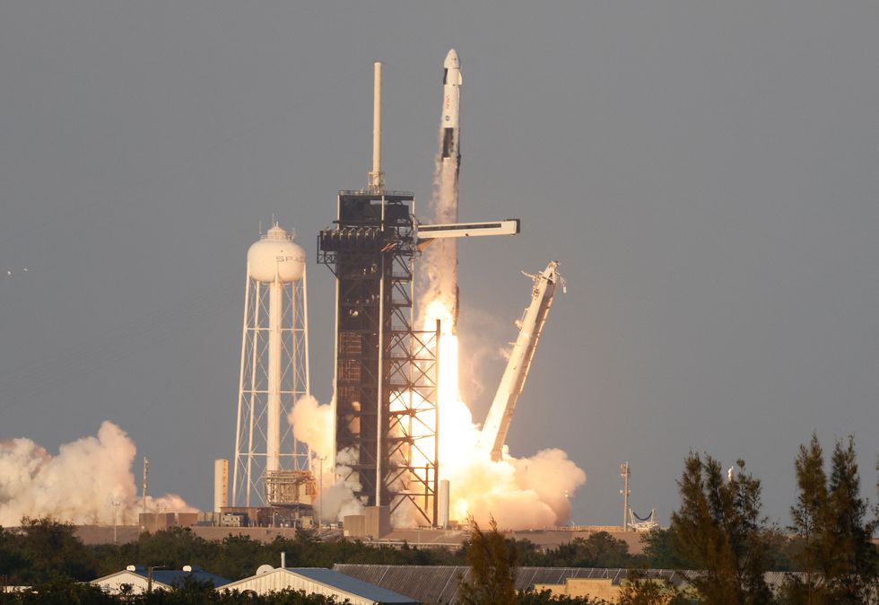 \u200bSpaceX's Falcon 9 rocket lifts off, carrying NASA's Crew-10 astronauts to the International Space Station