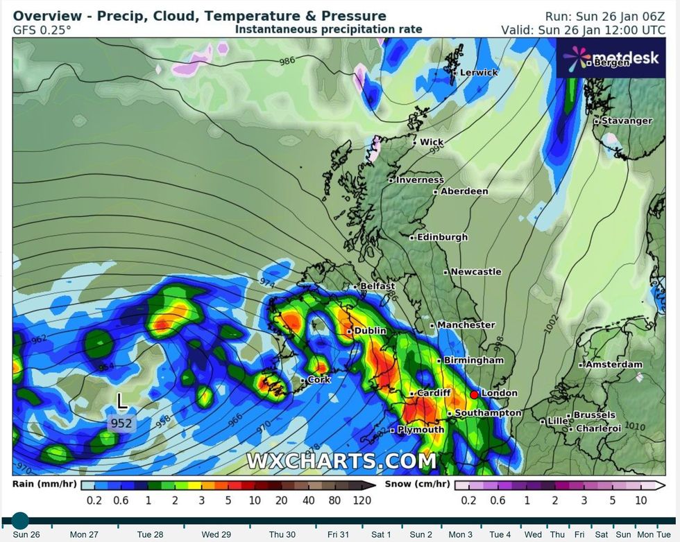 u200bStorm Herminia will strike from the south west on Sunday night and Mondau