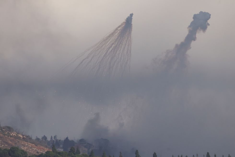 u200bStructures in Lebanon are hit by IDF artillery