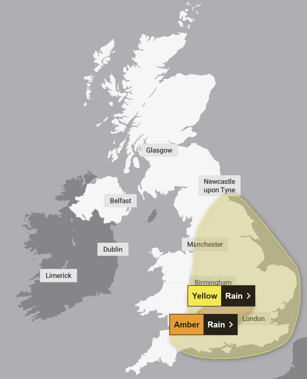 u200bThe amber weather alert is in place