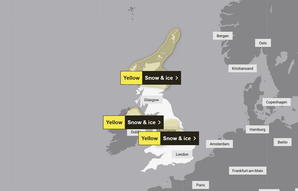 u200bThe Met Office alerts are in place