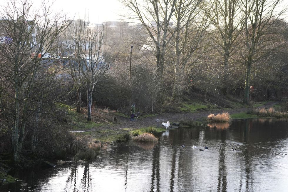 \u200bThe path where the girls were last seen, next to the River Dee in Aberdeen