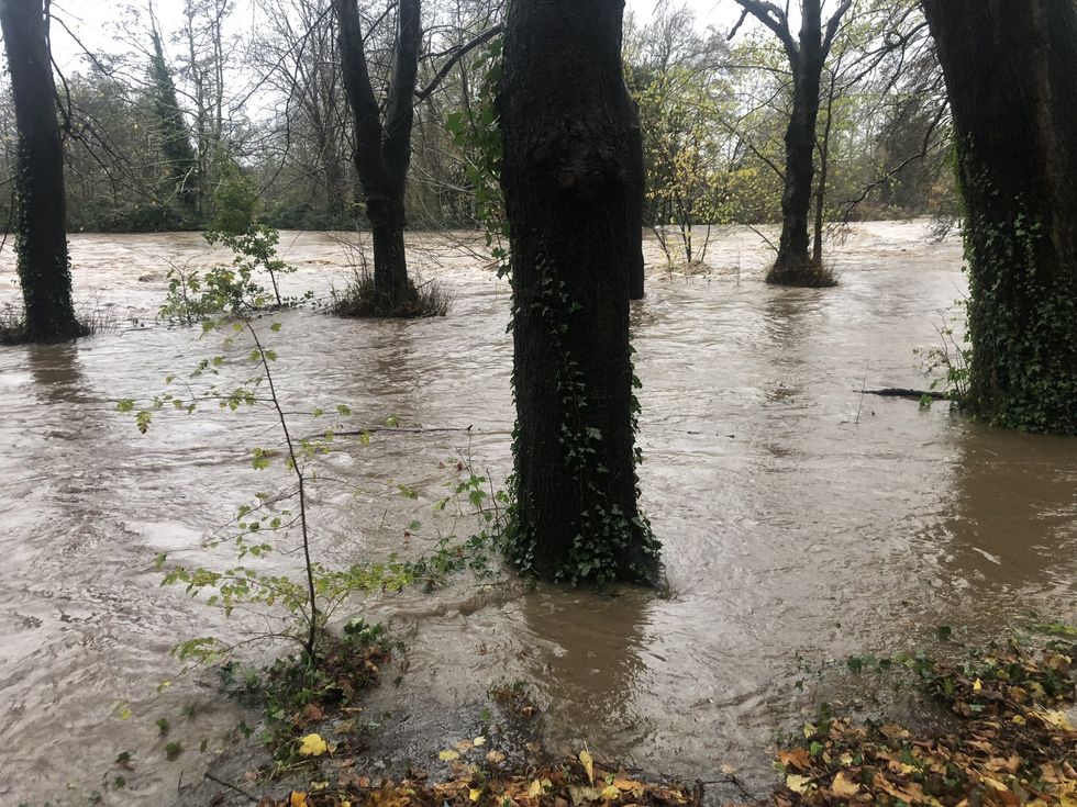 u200bThe River Taff flooding in Pontypridd