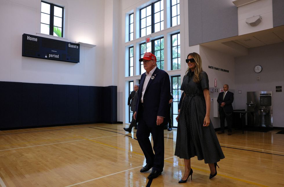 u200bThe Trumps at Mandel Recreation Center on Election Day in Palm Beach, Florida