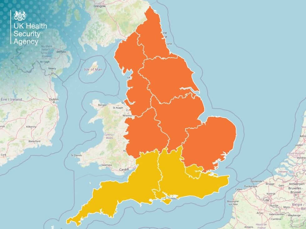 u200bThe UK Health Security Agency has issued this map