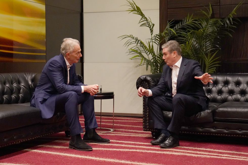 \u200bTony Blair (speaks with Sir Keir Starmer in 2023