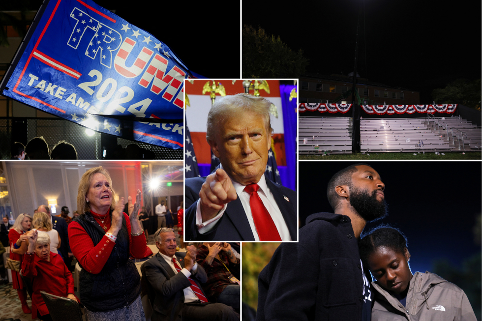 \u200bTrump is speaking to the crowd in Florida