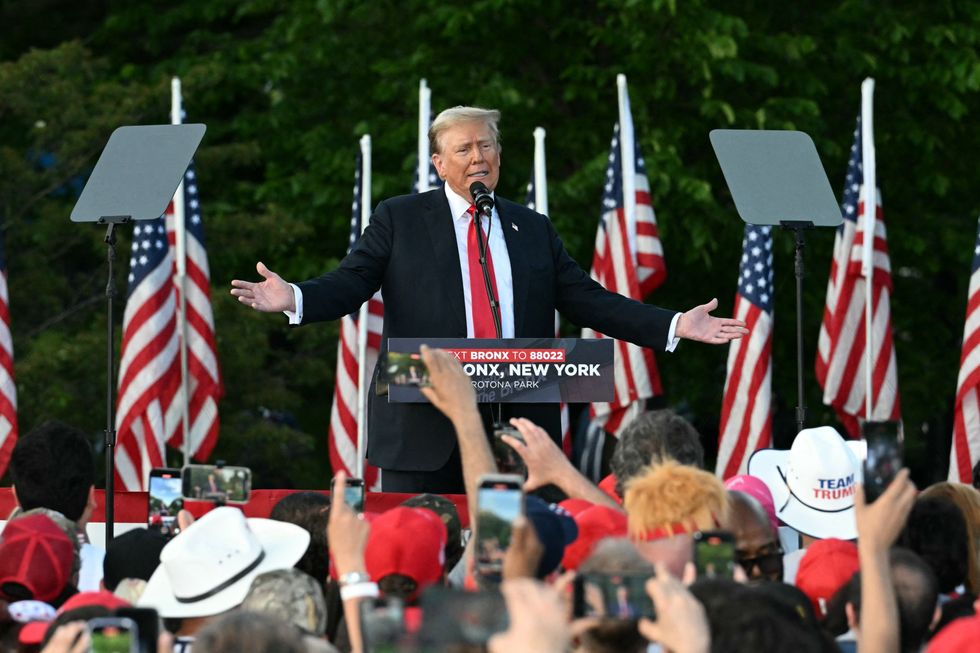 \u200bTrump spoke in the Bronx in May