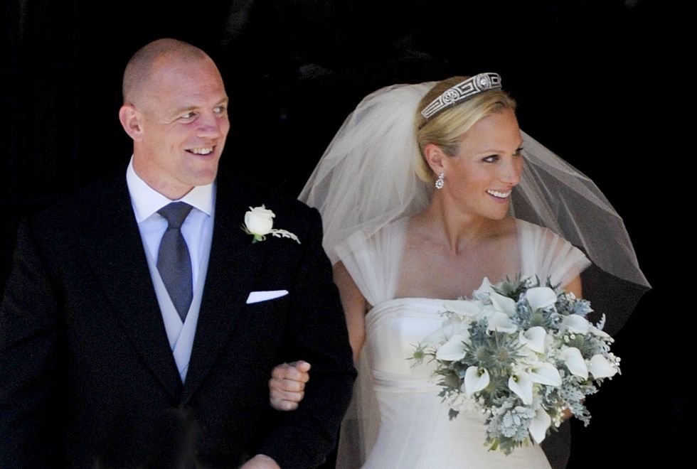 u200bZara and her husband Mike Tindall at their wedding in 2011