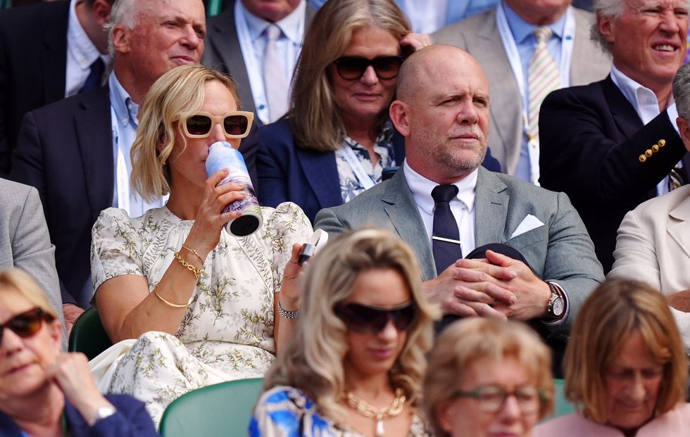 u200bZara Tindall and Mike Tindall on day ten of the 2024 Wimbledon Championships