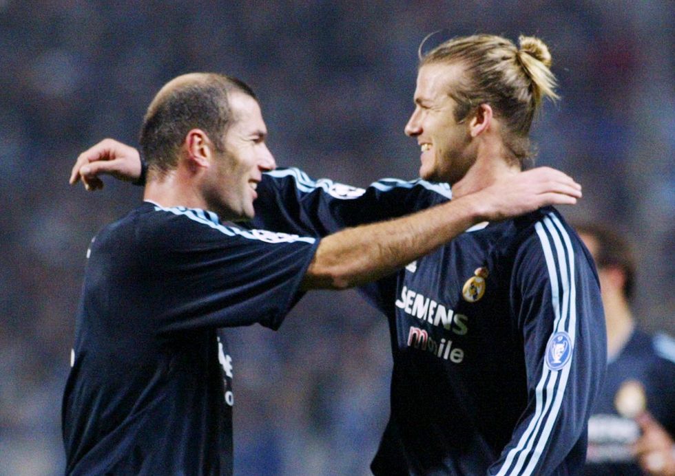 u200bZinedine Zidane and David Beckham