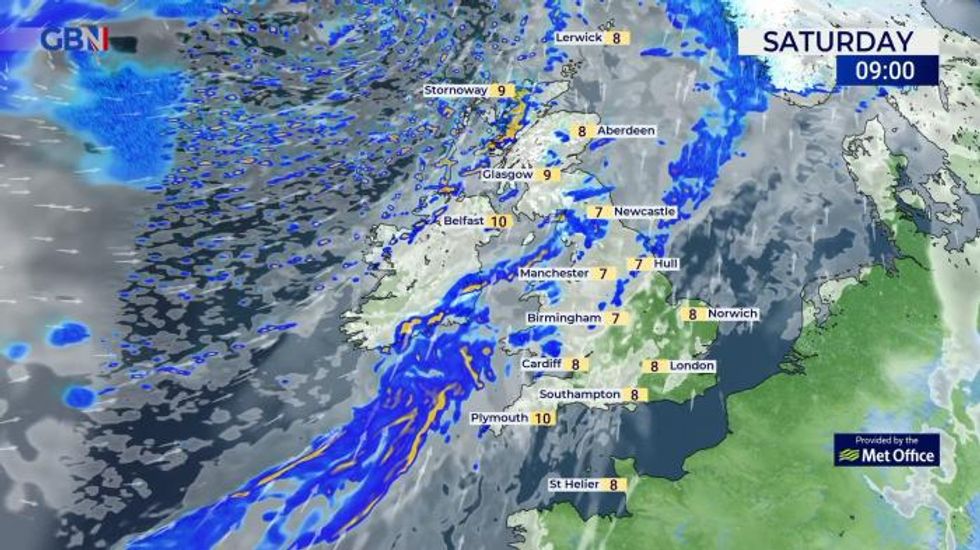 UK weather: Rain or showers at times for most areas this weekend