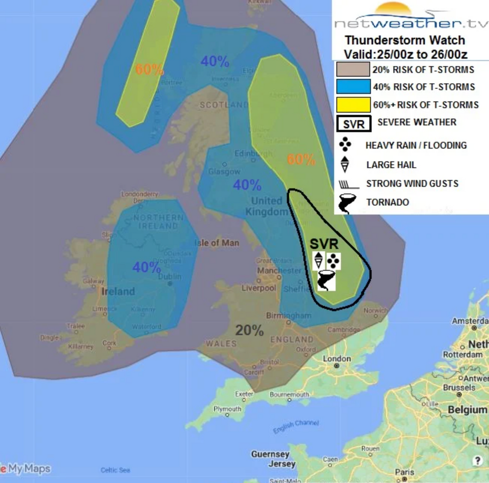 UK weather warnings 'June monsoon' strikes Britain as thunderstorms to