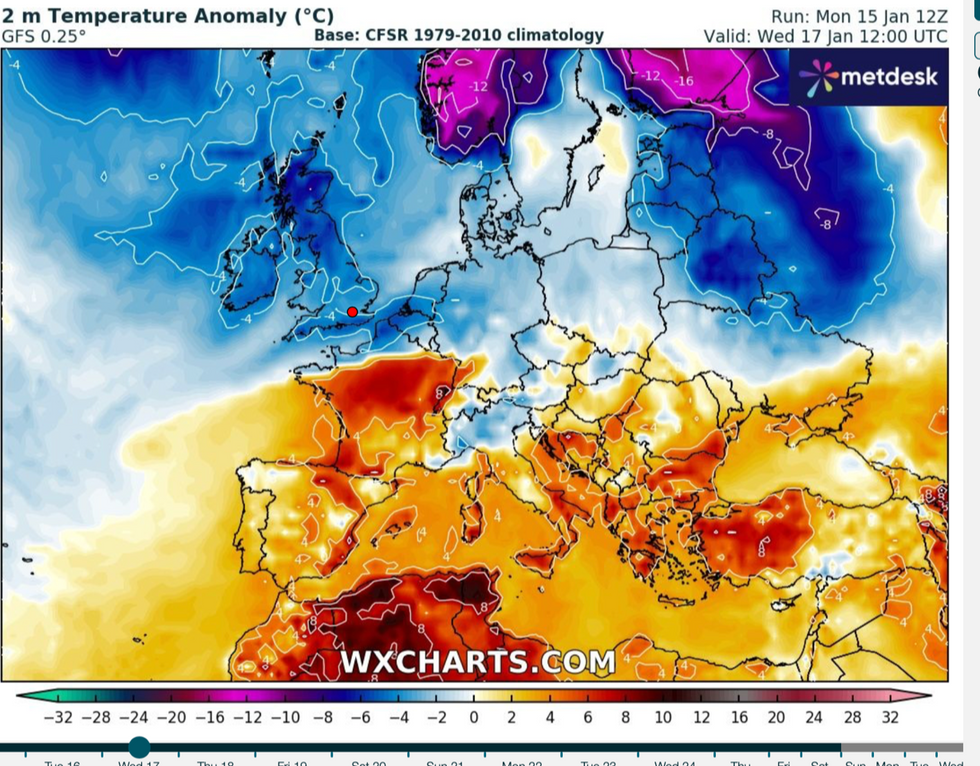 UK weather map