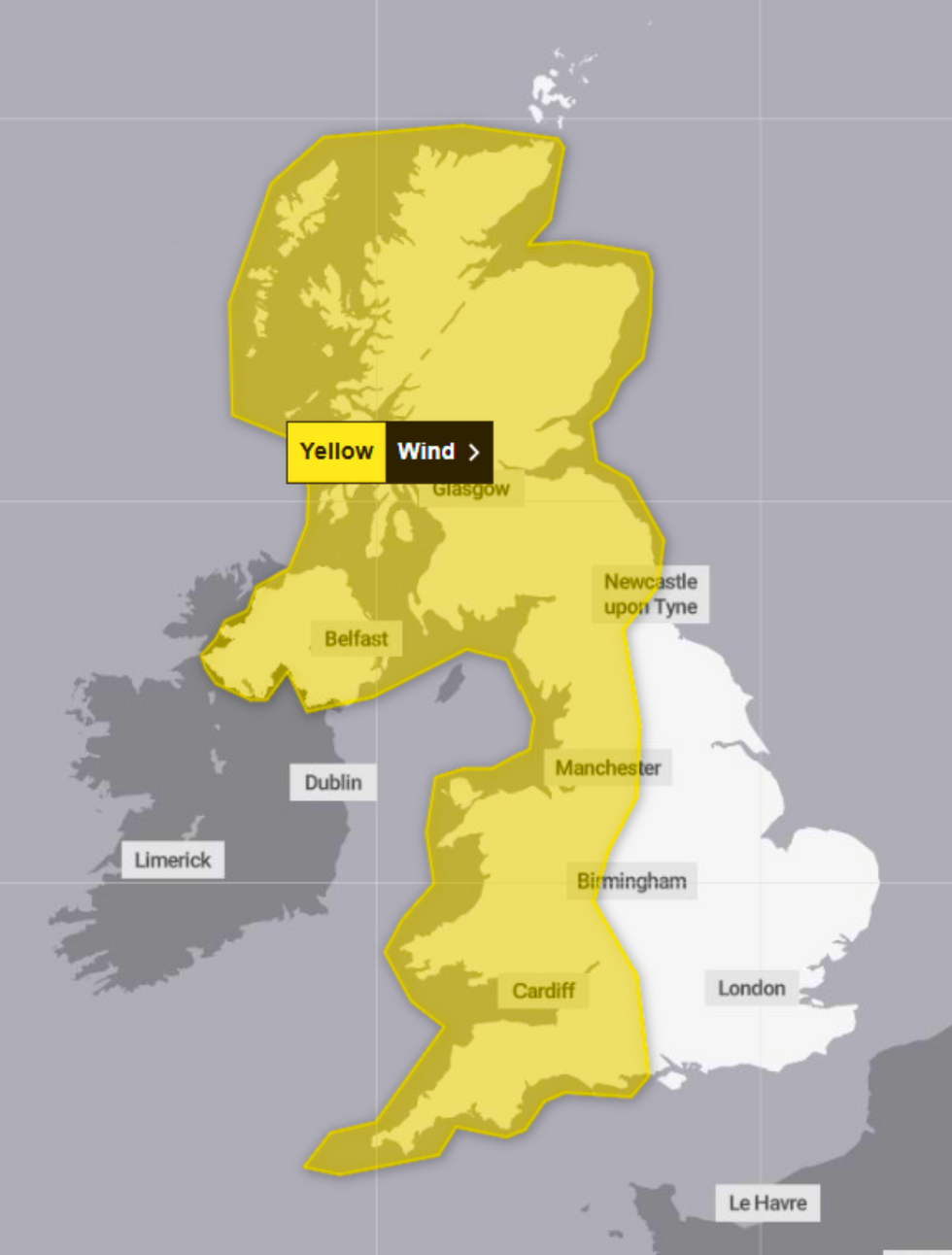 UK weather map