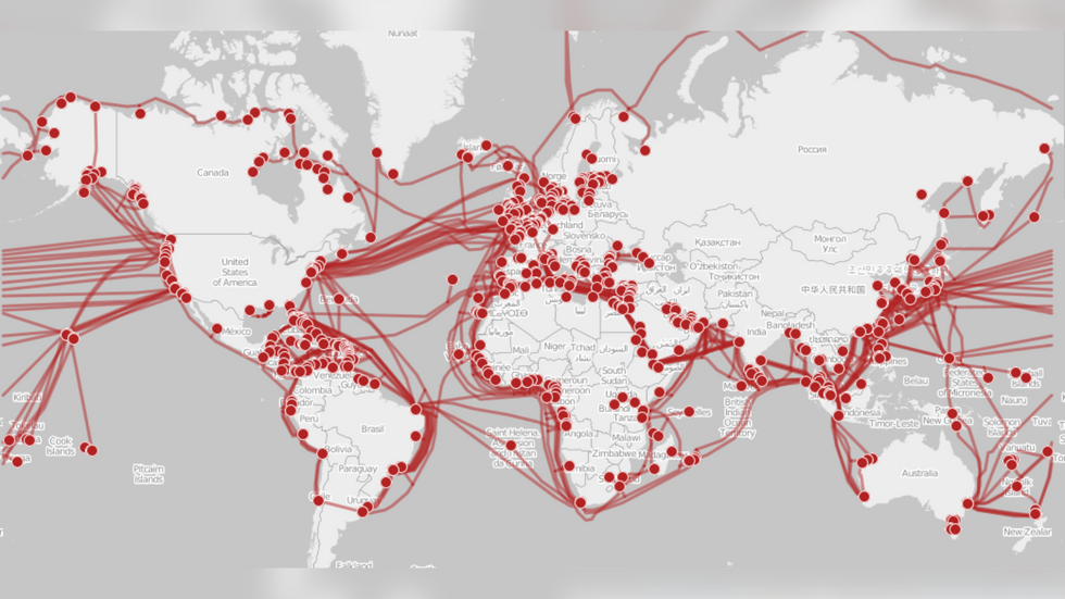 Undersea cables map