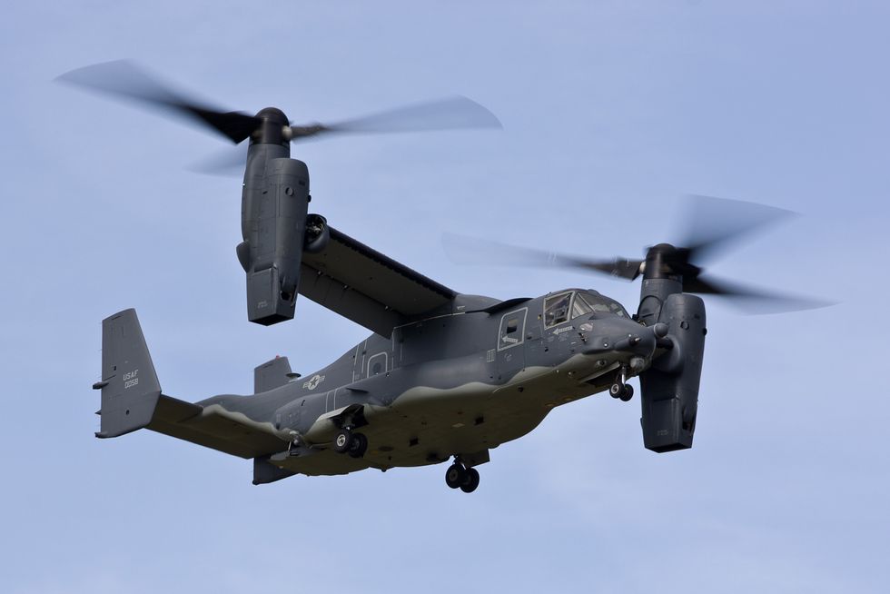 US Air Force Osprey crashes off coast of Japan with six crew members aboard