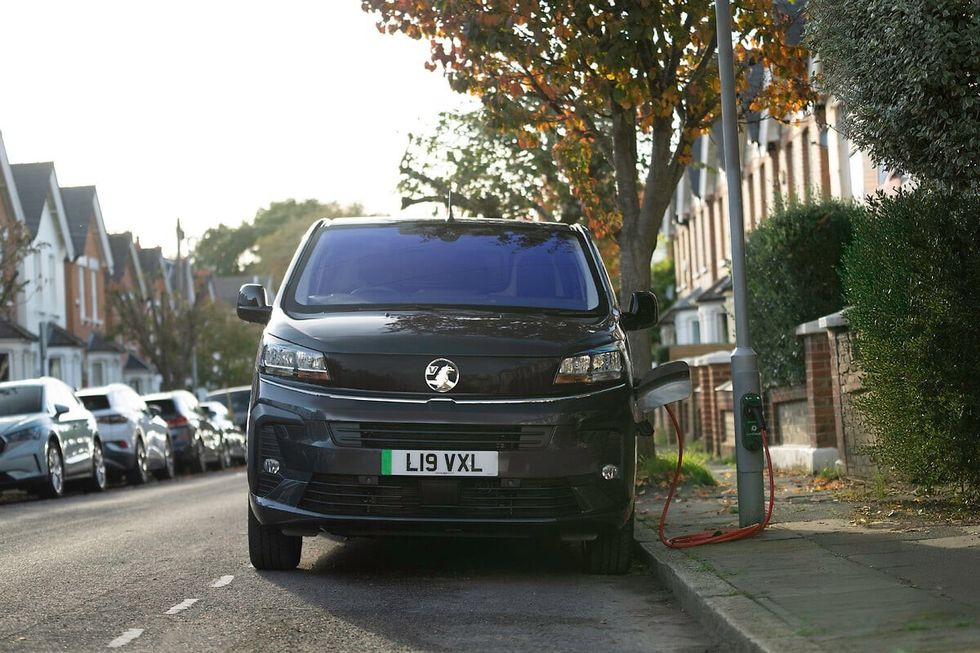 Vauxhall on-street charger and vehicle