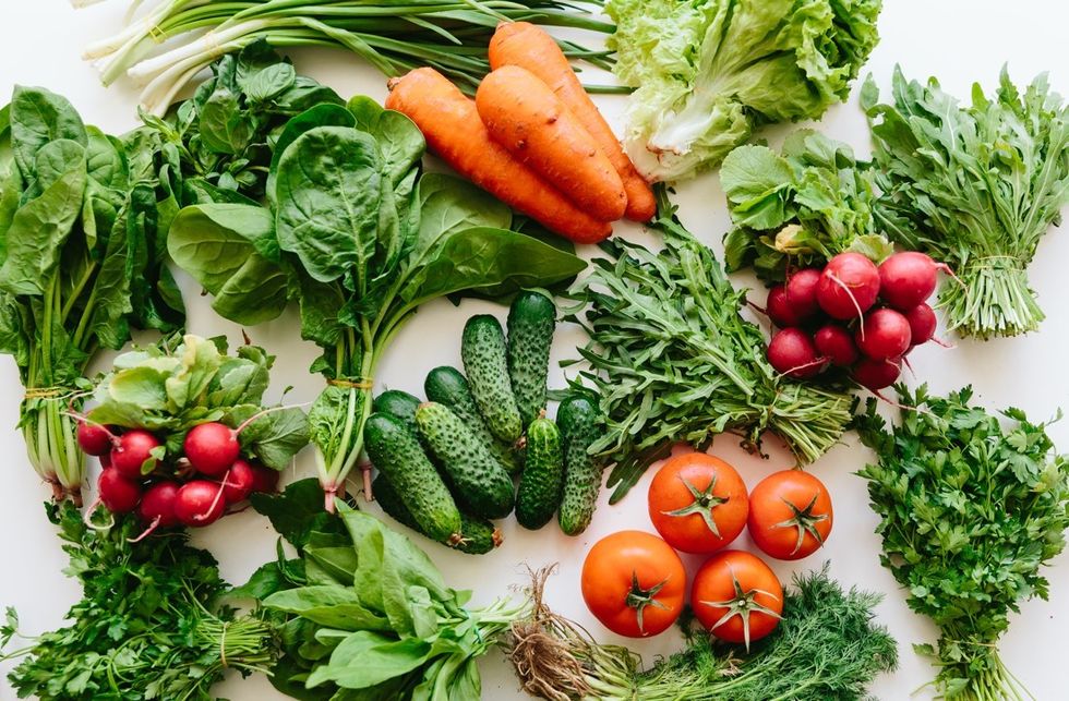 vegetables on plate