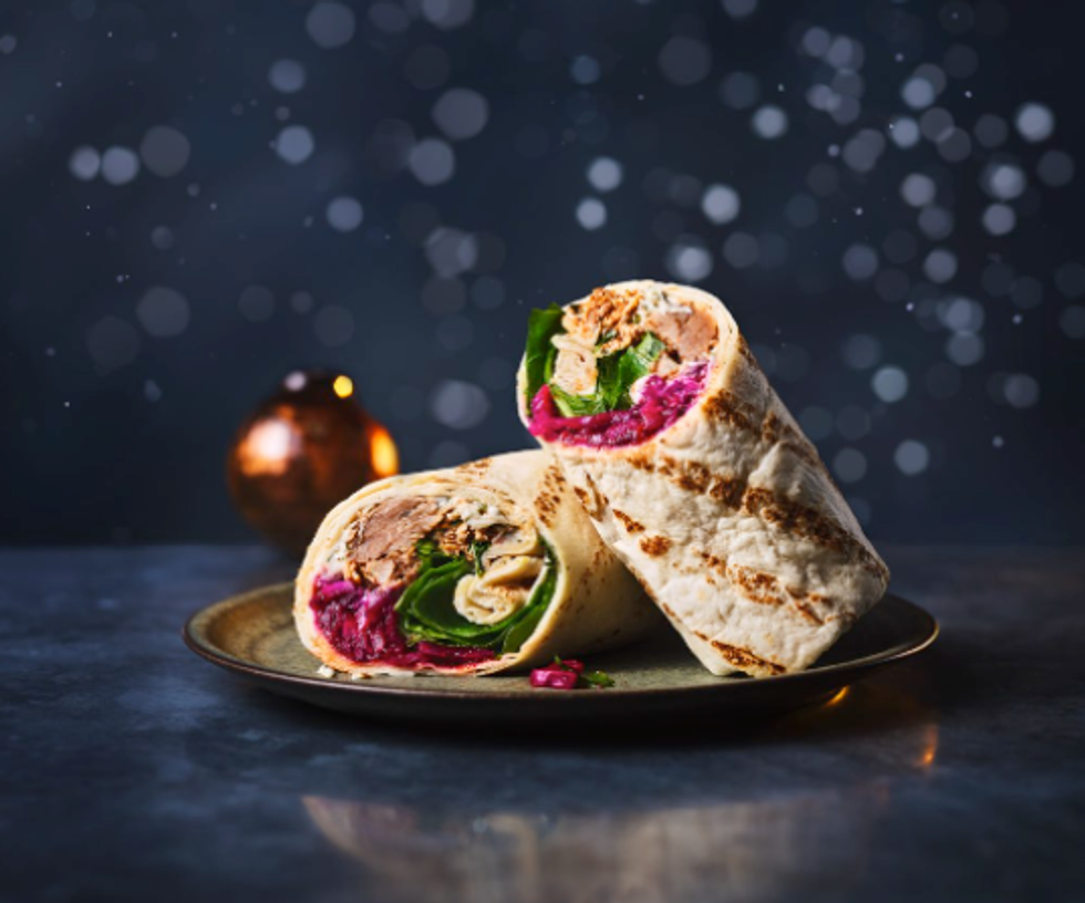 Very Merry Veggie Roast Wrap