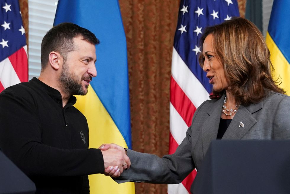 Volodymyr Zelensky also met with Kamala Harris