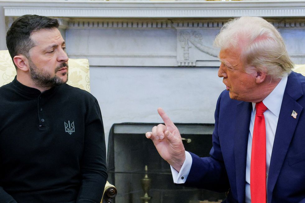 Volodymyr Zelensky and Donald Trump