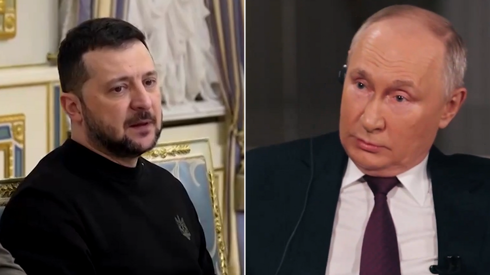 Volodymyr Zelensky and Vladimir Putin