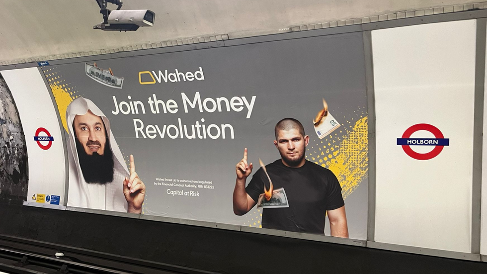 Wahed advert at Holborn station