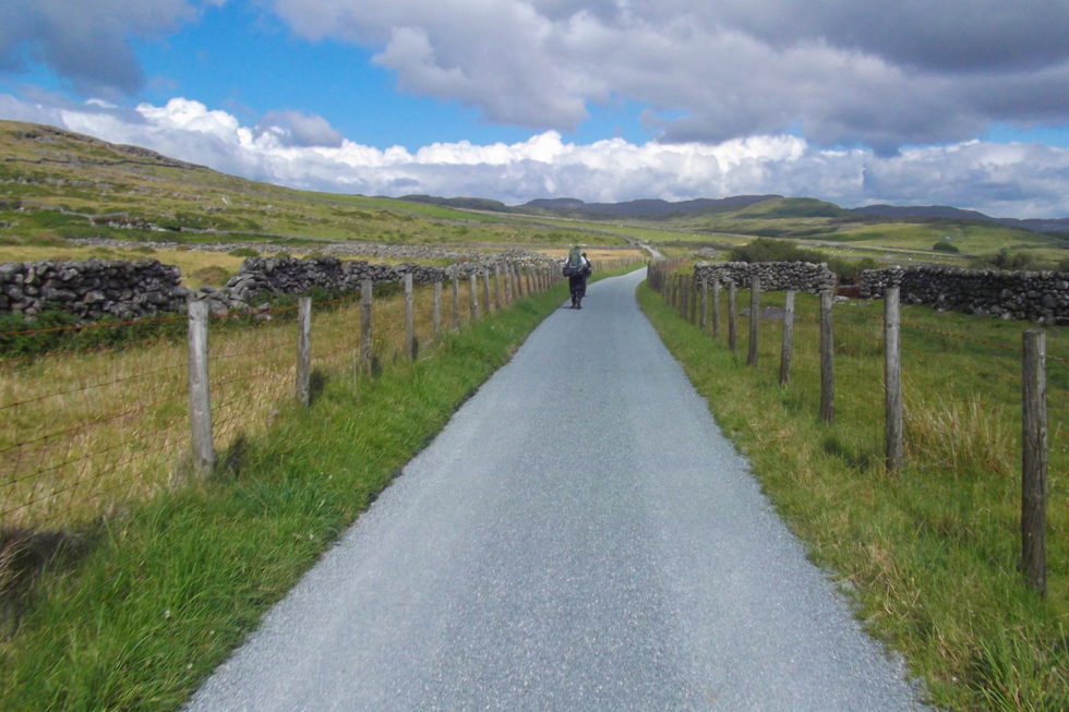 Walking path in Wales