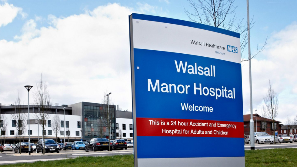 Walsall Hospital sign