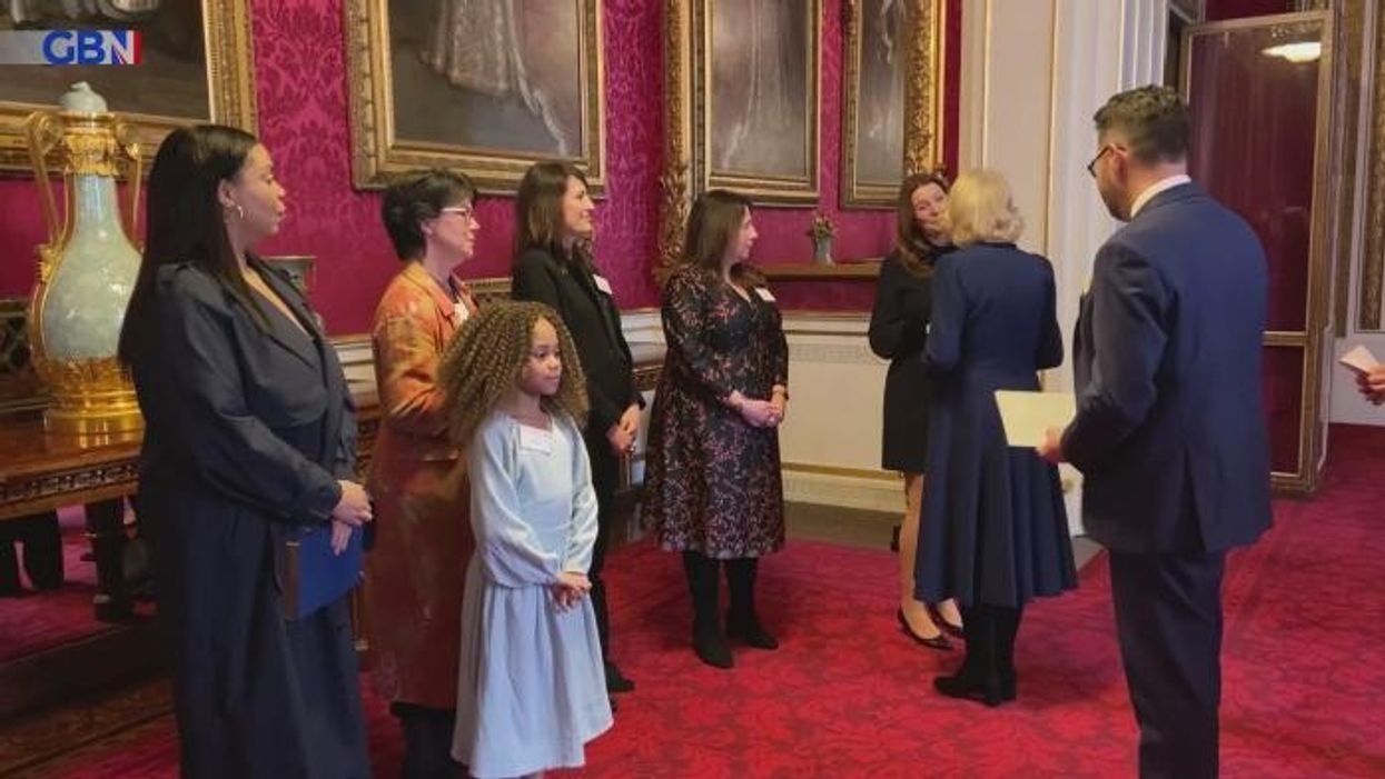 Queen Camilla awards gold medals to Britain's best young writers at glitzy competition