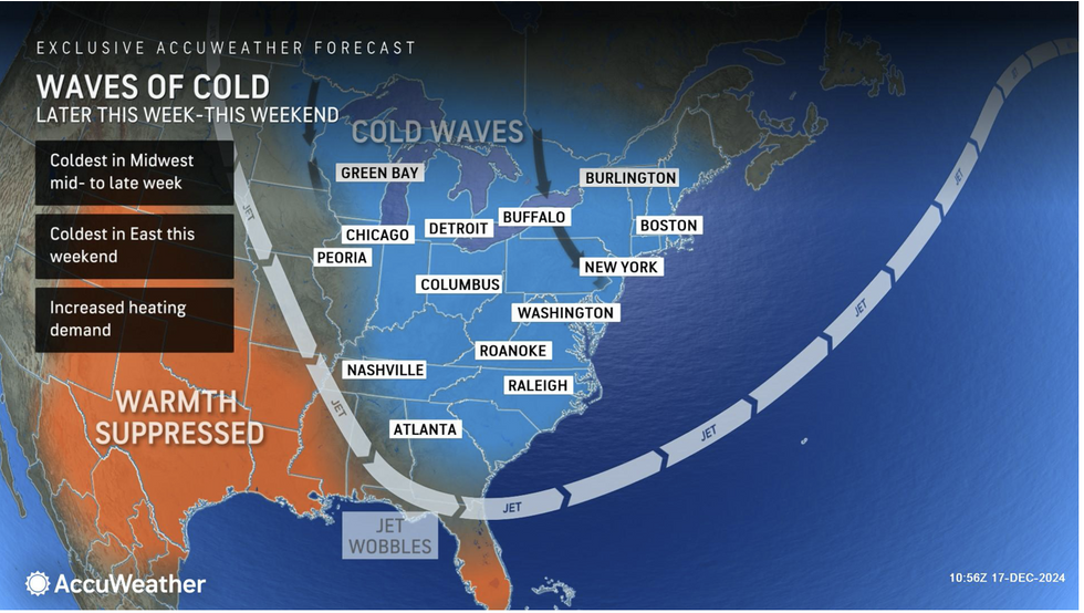 Waves of cold to strike US