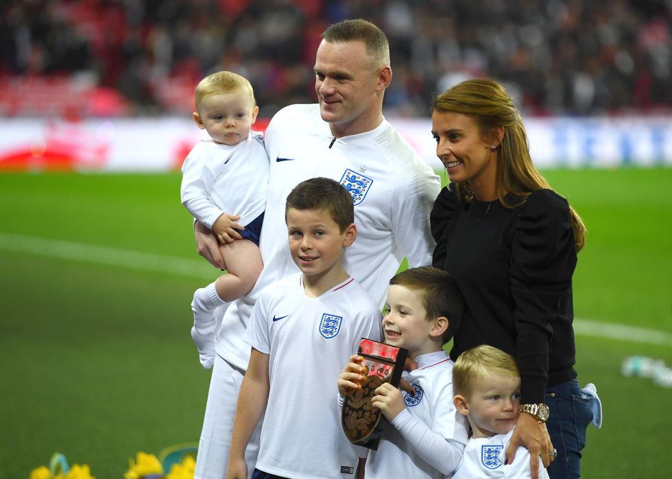 Wayne and Coleen Rooney with their four sons