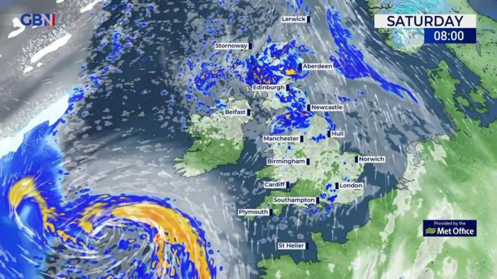 UK weather: Turning wet and windy in the Southwest this afternoon