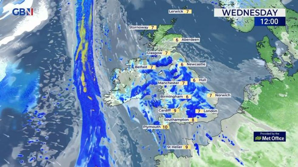 UK weather: Cloud and rain spreading slowly north, replacing fine conditions