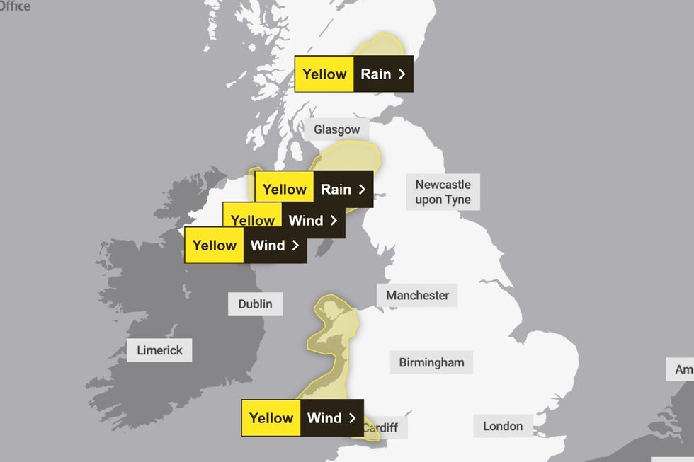 Weather warnings in place across Britain