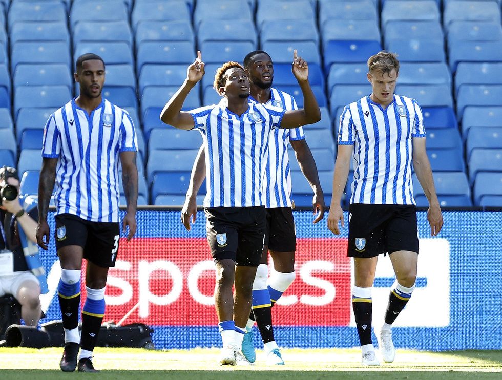 Wednesday players at Hillsborough Stadium