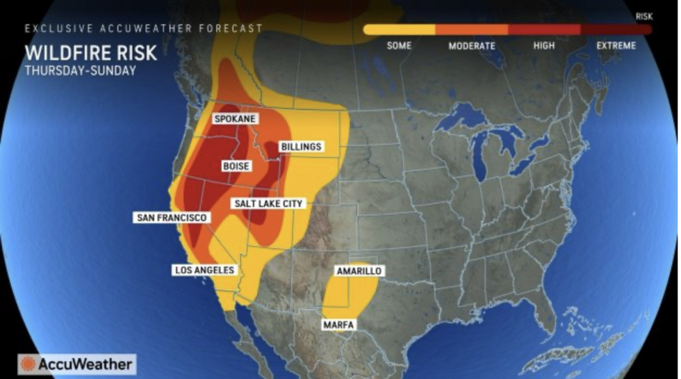 Wildfire risk map