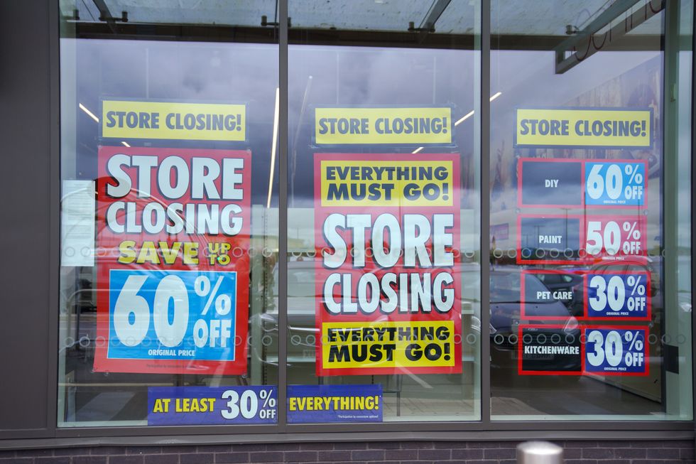 Wilko closing down sale signs