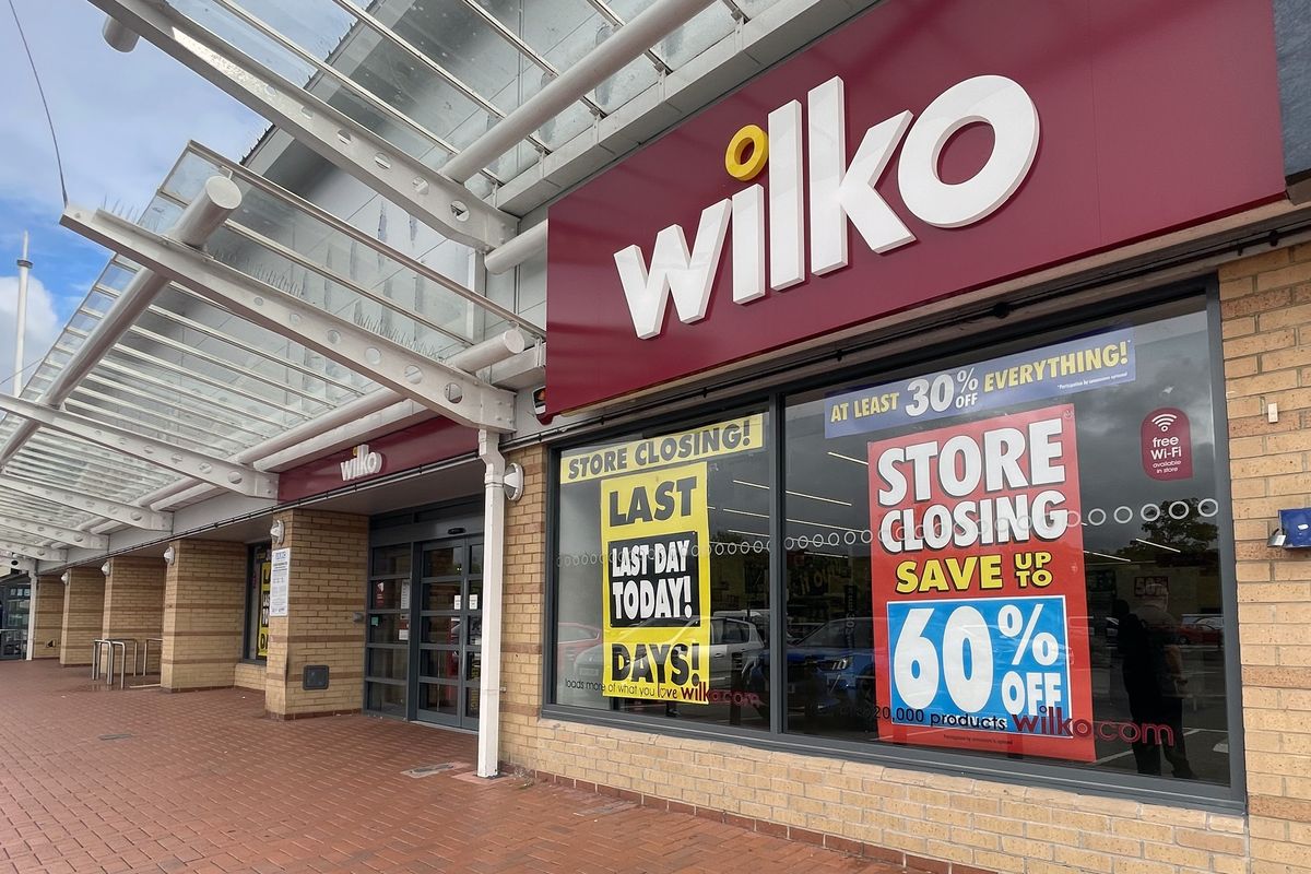Wilko store closing sign