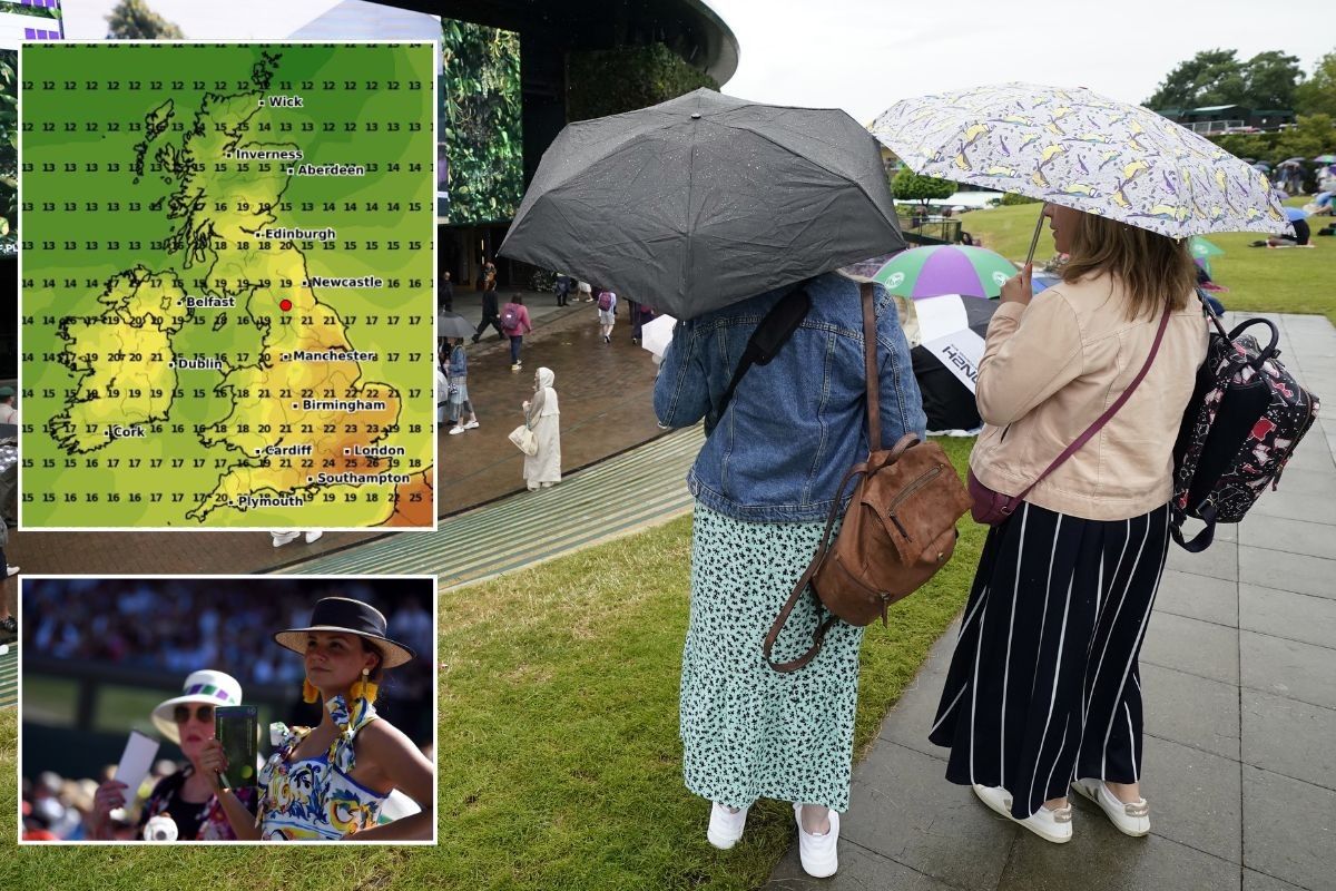 Wimbledon fans warned of rain ahead of scorching 26C highs next week
