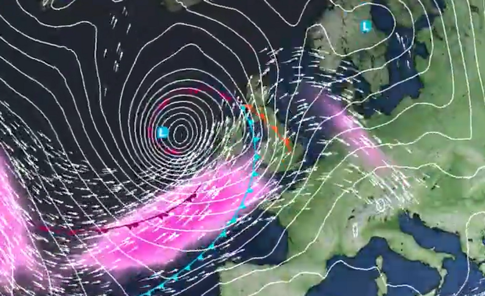 Winds of up to 250mph will strike the UK from Thursday onwards