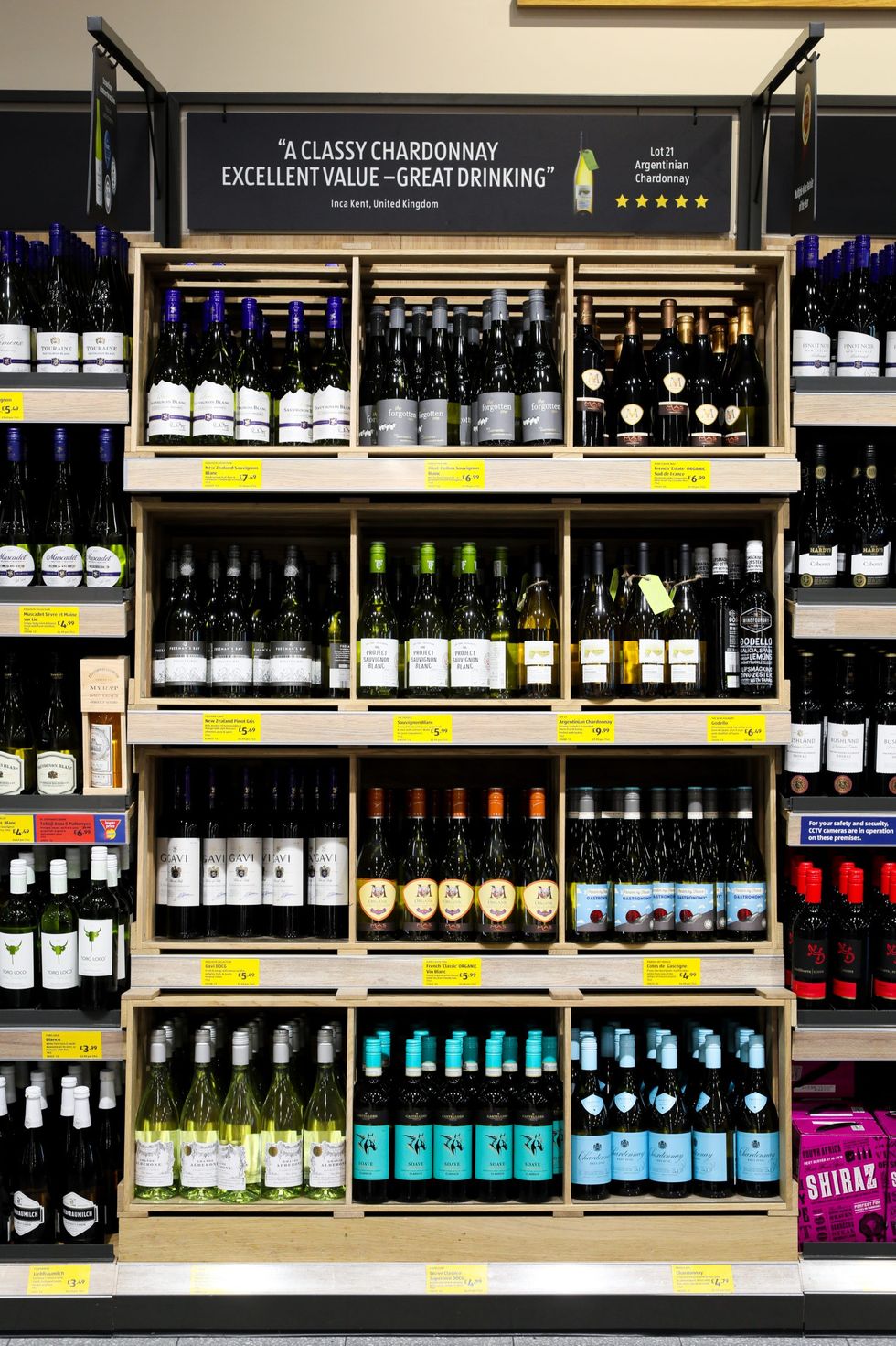 Wine in Aldi supermarket