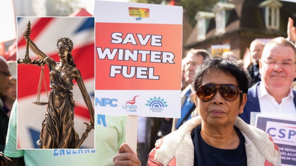 Winter Fuel protest and legal challenge picture