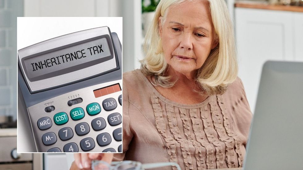 Woman looking at laptop and inheritance tax