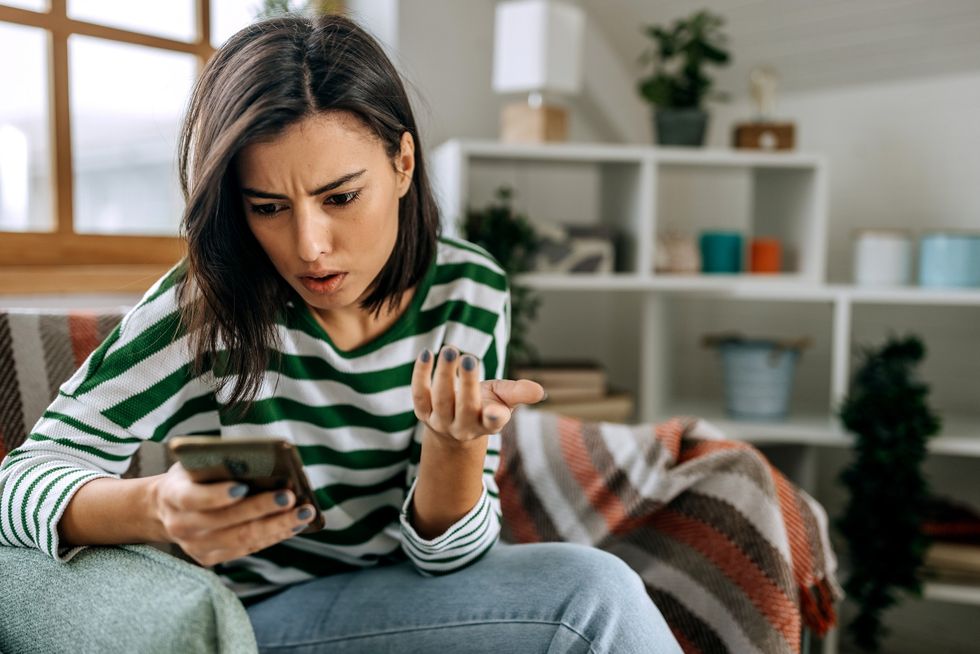 Woman looking at phone