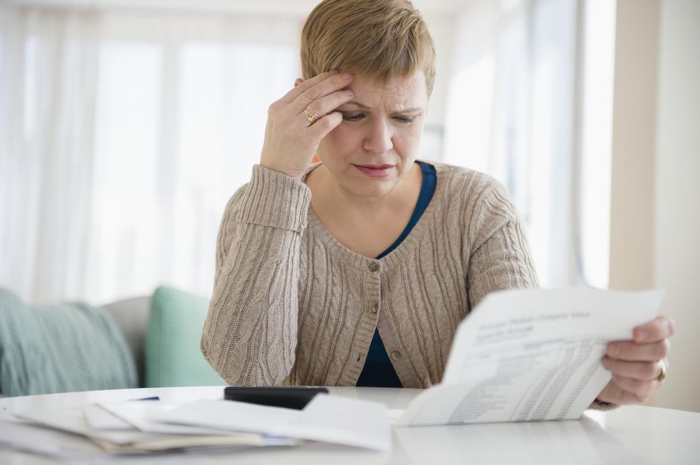 Woman looking worried