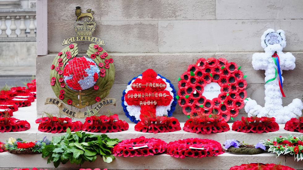 Wreaths at the Cenotaph on November 10